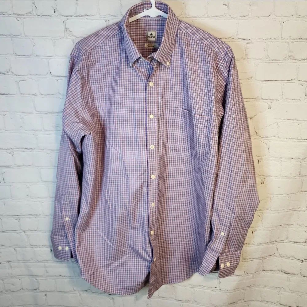 Men's Peter Millar "Easycare" longsleeve button-down shirt, size Medium